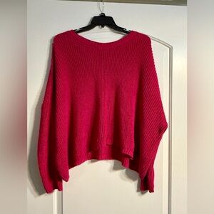 Zara Fuchsia Crew Neck Sweater